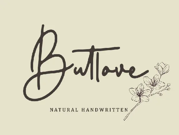 Butlove Personal Use font