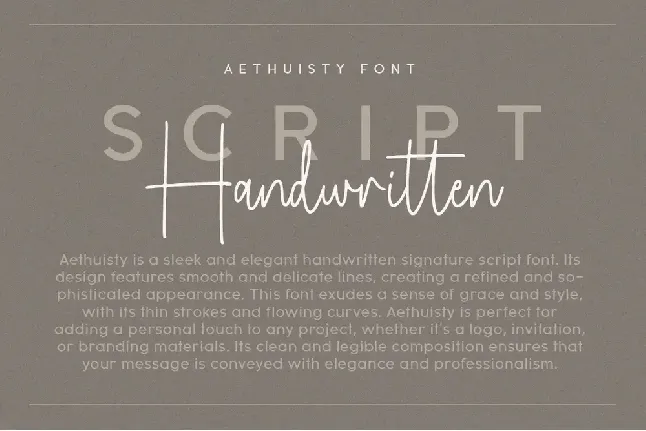 Aethuisty font