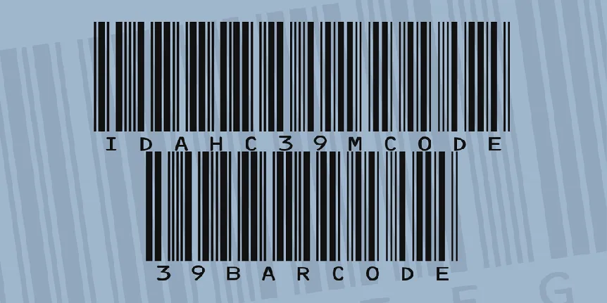 IDAHC39M Code 39 Barcode font