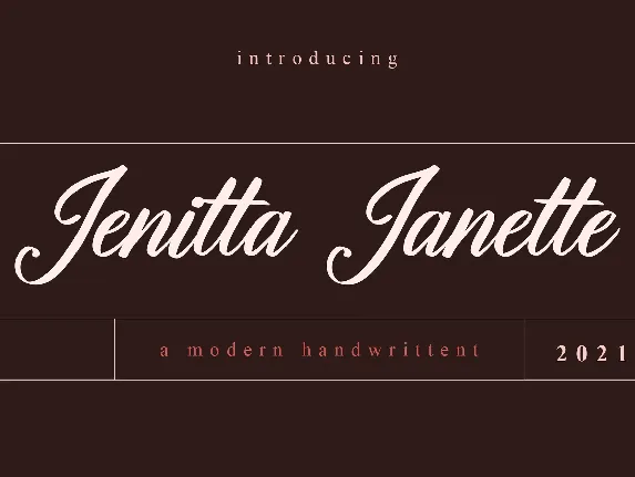 Jenitta Janette font