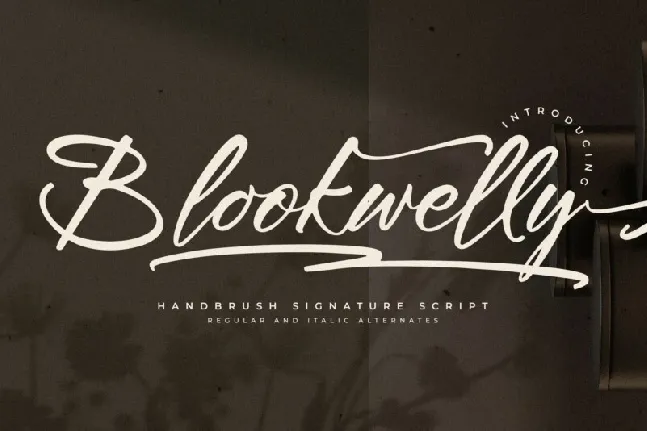 Blookwelly font