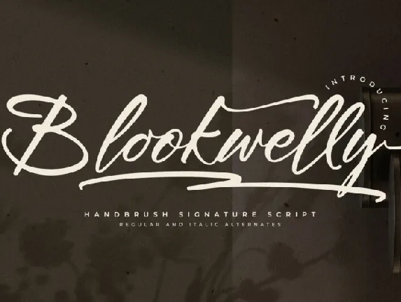 Blookwelly font