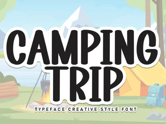 Camping Trip Brush font