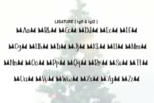 Tree Christmas Brush font