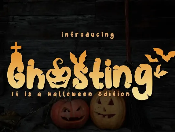 Ghosting font