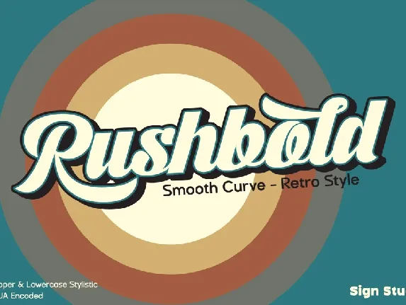 Rushbold font