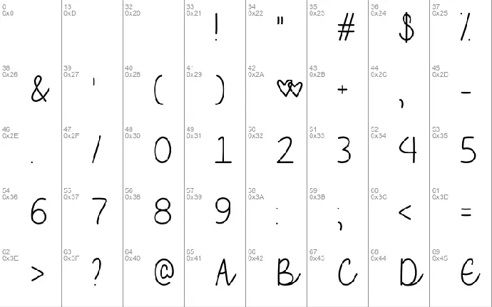 that i love you font