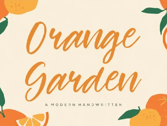 Orange Garden font