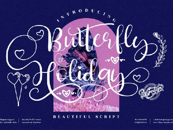 Butterfly Holiday font