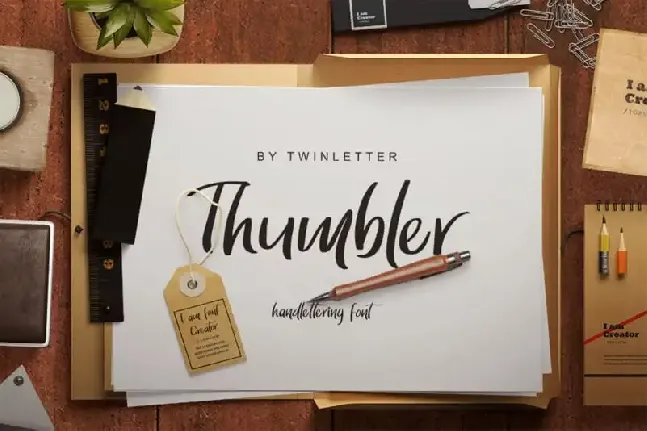 Thumbler Handwritten font