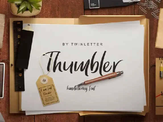 Thumbler Handwritten font