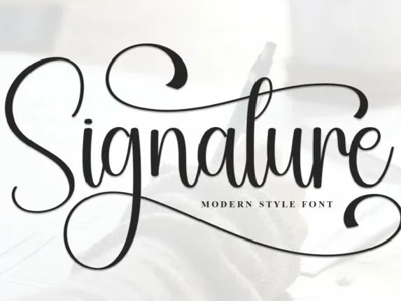 Signature Calligraphy Typeface font