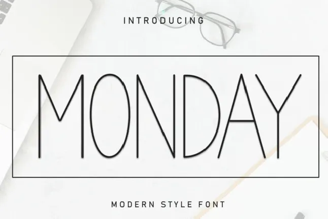 Monday Display font