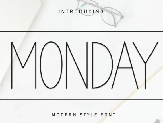 Monday Display font