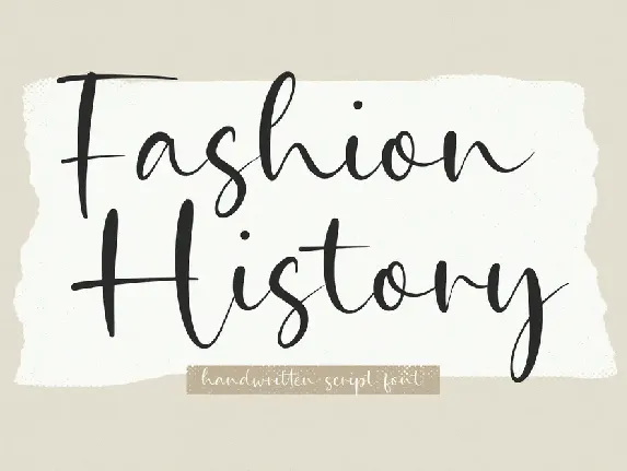 Fashion History font