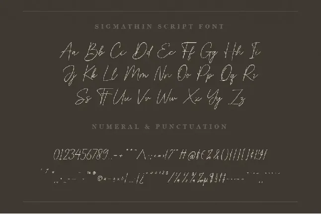 Sigmathin font