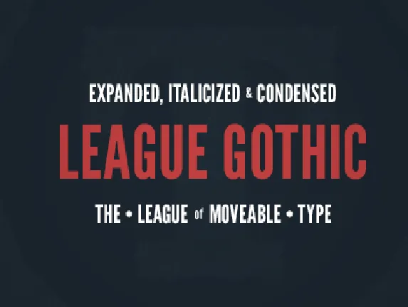 League Gothic font