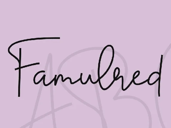 Famulred font