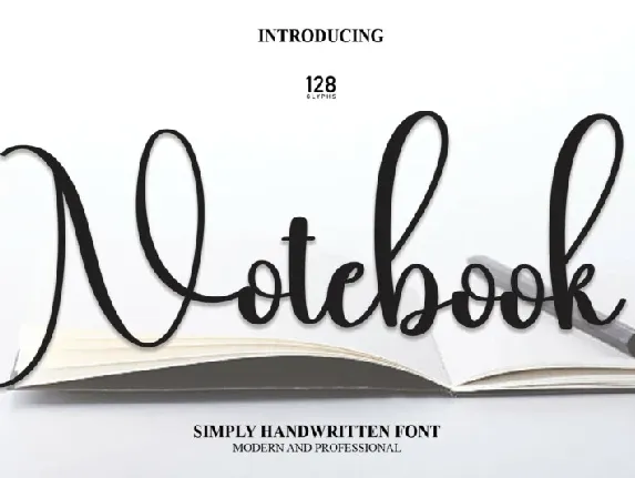 Notebook Script Typeface font