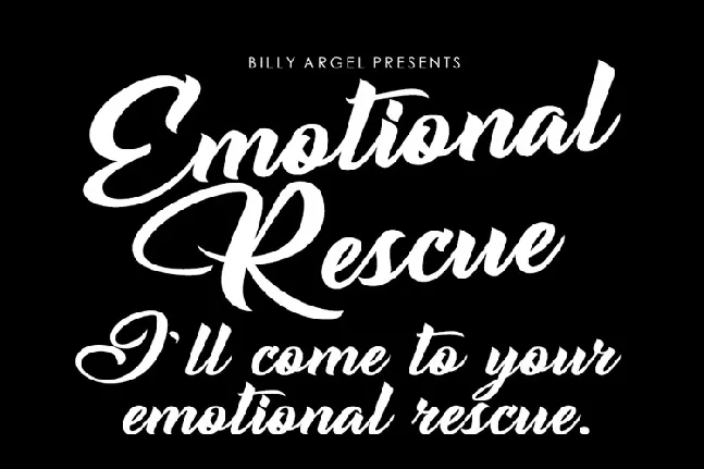 Emotional Rescue font