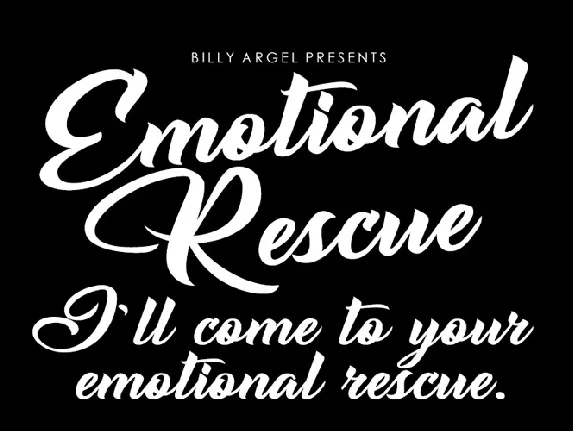 Emotional Rescue font