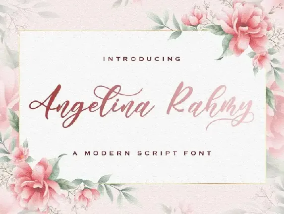 Angelina Rahmy Calligraphy font