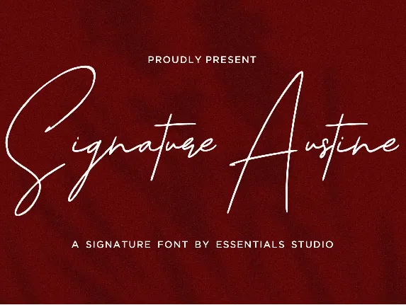 Signature Austine font