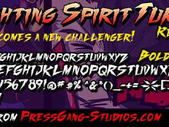 Fighting Spirit turbo font