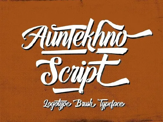 Auntekhno Brush font