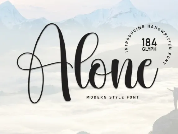 Alone Calligraphy font