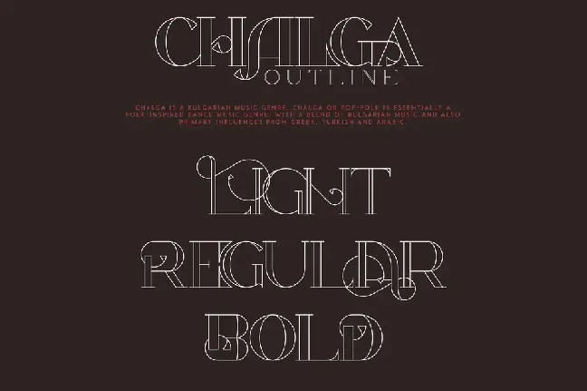 Chalga Outline Demo font