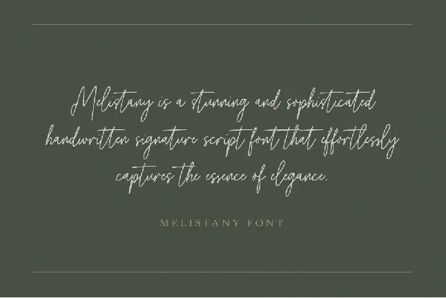 Melistany font