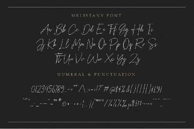 Melistany font