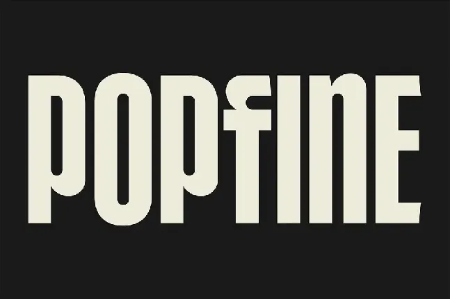 Popfine font