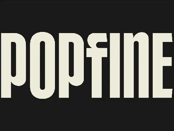 Popfine font