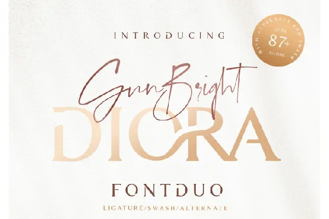 Diora Sunbright Duo font