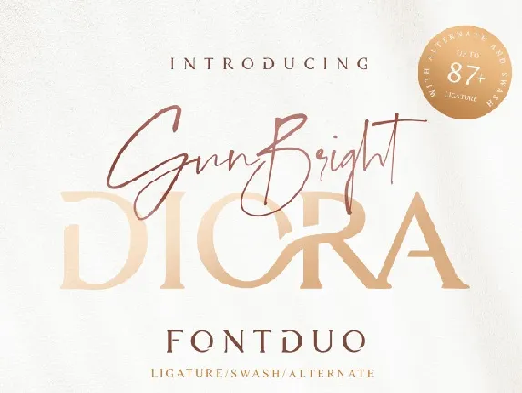 Diora Sunbright Duo font