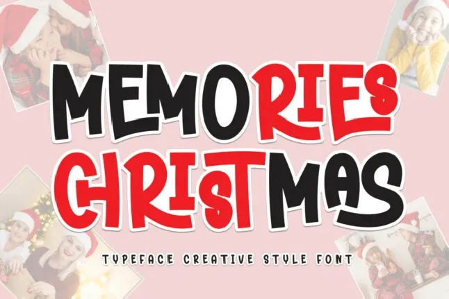 Memories Christmas Display font