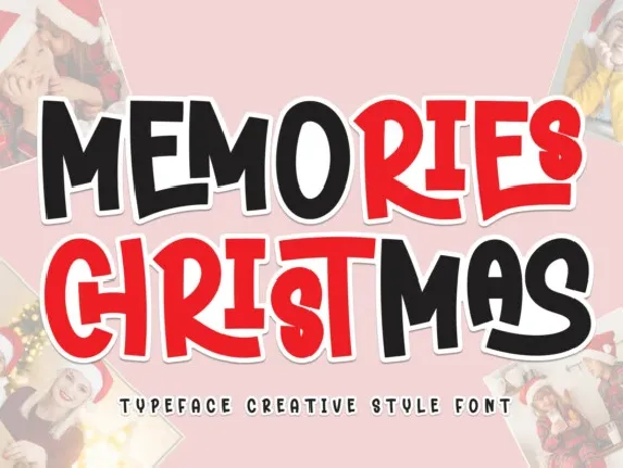 Memories Christmas Display font