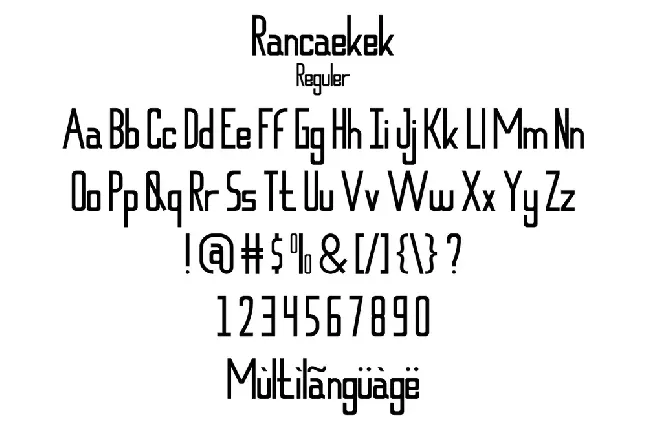 Rancaekek Demo font