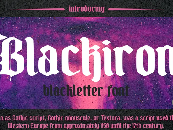 Blackiron Demo font