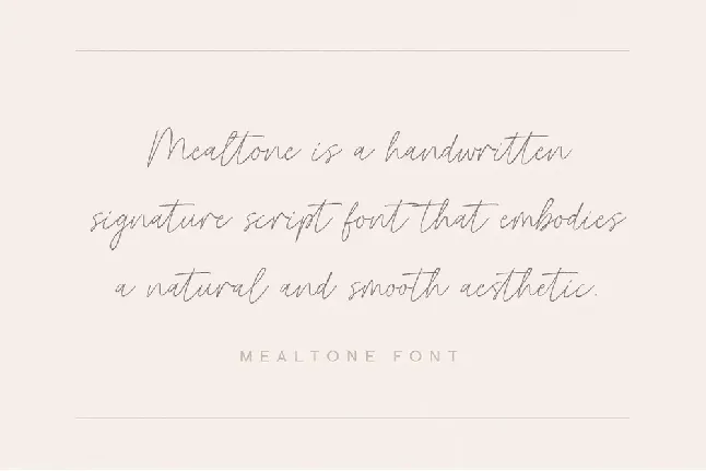 Mealtone font