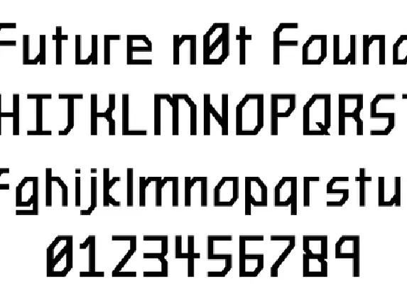 Future n0t Found font