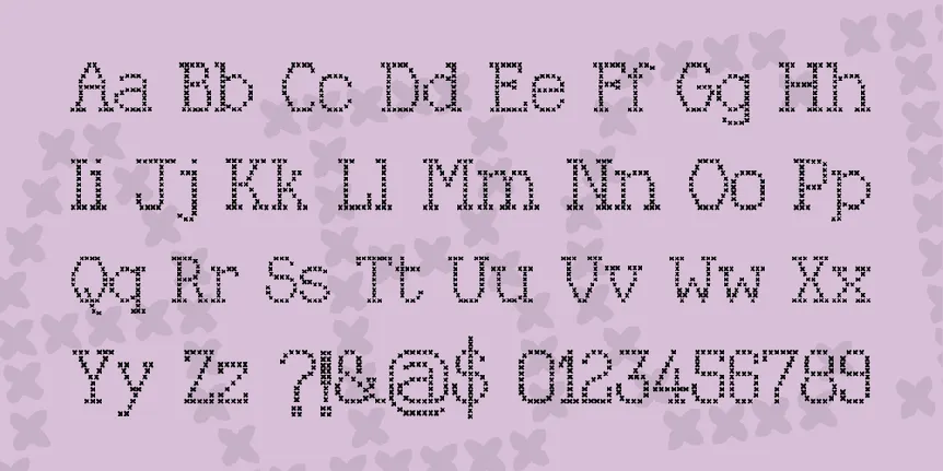 Kingthings Xstitch font