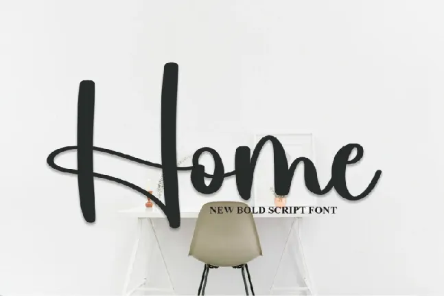 Home Script font