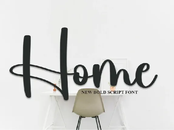 Home Script font