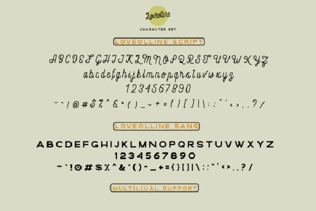 Loveolline Duo font