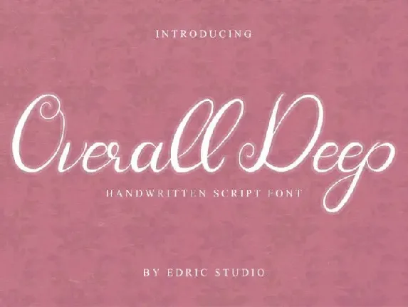 Overall Deep Handwritten font