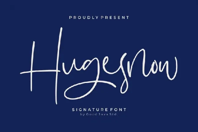 Hugesnow Signature font