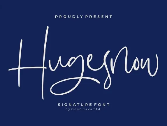 Hugesnow Signature font